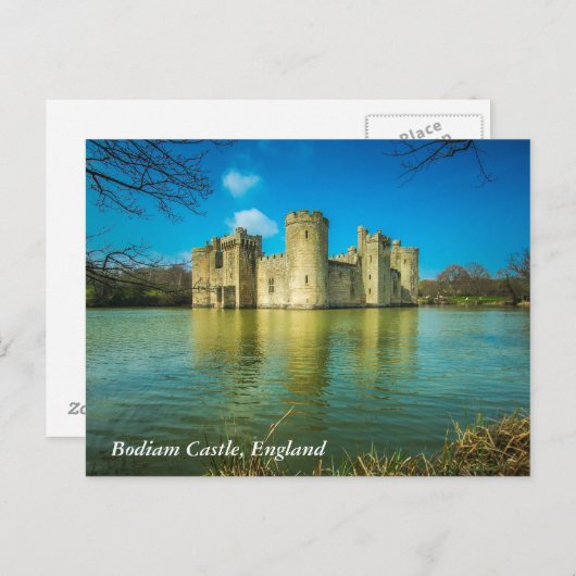 Landschaftlich Bodiam Castle in East Sussex Englan Postkarte (Vorne/Hinten)