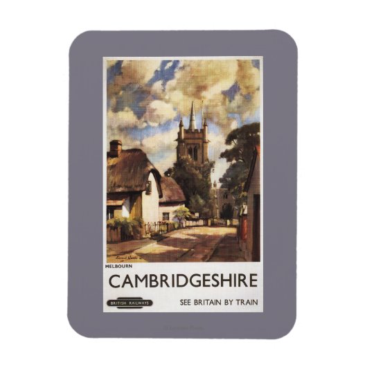 Landschaftlich Country View British Railposter Magnet (Vertikal)