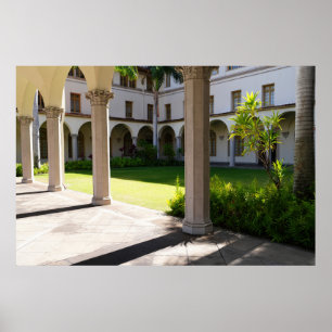 Landschaftlich Courtyard Poster