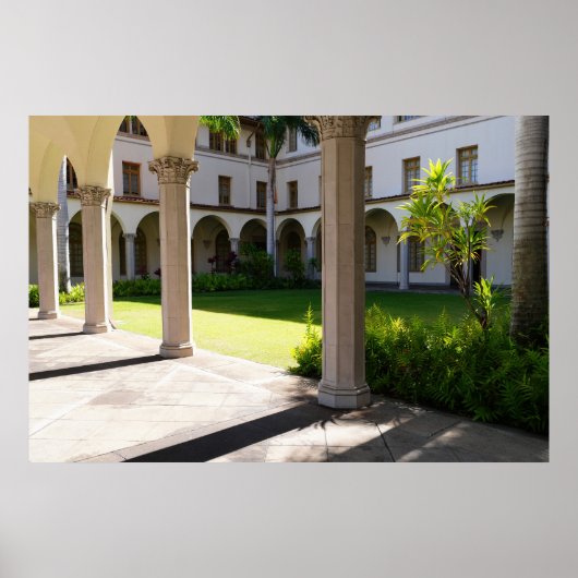 Landschaftlich Courtyard Poster (Vorne)