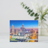 Landschaftlich Downtown Indianapolis, Indiana, USA Postkarte (Stehend Vorderseite)