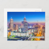 Landschaftlich Downtown Indianapolis, Indiana, USA Postkarte (Vorne/Hinten)