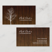 Landschaftlich gestaltenhölzerner Baum-weiße Eiche Visitenkarte (Vorne/Hinten)