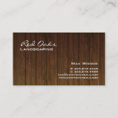 Landschaftlich gestaltenhölzerner Baum-weiße Eiche Visitenkarte (Rückseite)