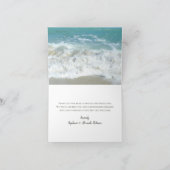 Landschaftlich Hearts in the Sand Beach Wedding Vi Dankeskarte (Innenseite)