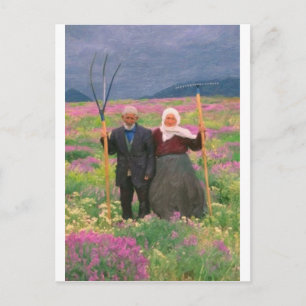 landschaftlich himmlische kurdische Familie Postkarte