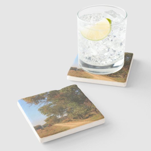 Landschaftlich in Nordgriechenland Sq Untersetzer (Seitenansicht)