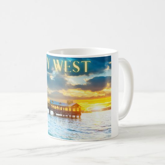Landschaftlich Key West Pier Kaffeetasse (VorderseiteRechts)