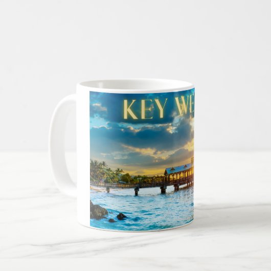 Landschaftlich Key West Pier Kaffeetasse (Vorderseite Links)