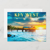 Landschaftlich Key West Pier Postkarte (Vorne/Hinten)