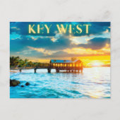 Landschaftlich Key West Pier Postkarte (Vorderseite)
