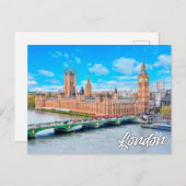 Landschaftlich London, England | Big Ben Postkarte (Vorne/Hinten)