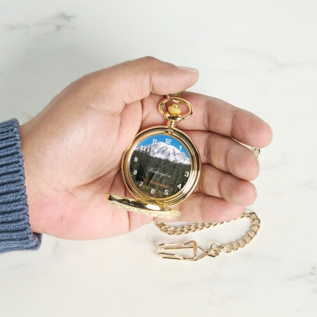 Landschaftlich Mount Rainier, Washington Armbanduhr (Hand)
