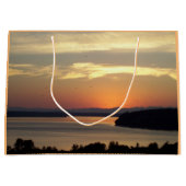 Landschaftlich Orange Seascape Sunset Große Geschenktüte (Vorderseite)