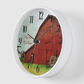 LANDSCHAFTLICH RED RUSTIC BARN UHR (Winkel)