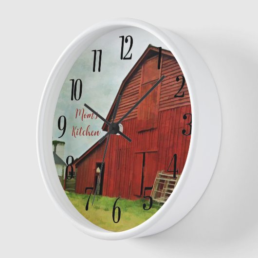 LANDSCHAFTLICH RED RUSTIC BARN UHR (Winkel)