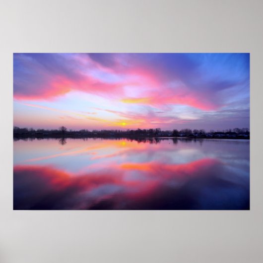 Landschaftlich rosa Landschaft Poster (Vorne)