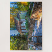 Landschaftlich Rustikale Hütte Garten Beng Wald Puzzle (Vertikal)