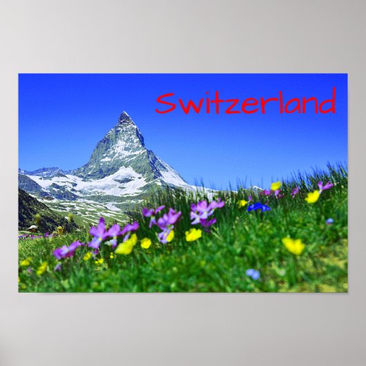 Landschaftlich Schweiz Matterhorn Poster (Vorne)