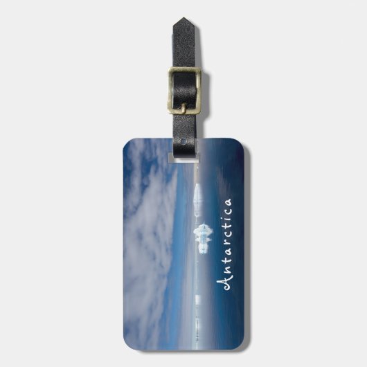 Landschaftlich schwimmendes Foto mit Text Gepäckanhänger (Vorderseite vertikal)