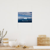 Landschaftlich schwimmendes Foto mit Text Poster (Küche)