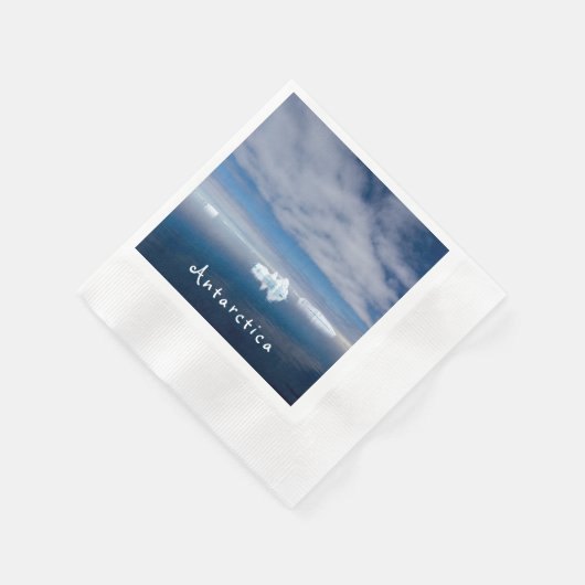 Landschaftlich schwimmendes Foto mit Text Serviette (Ecke)