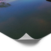Landschaftlich Sunrise Lake Jetty Pier Poster (Ecke)