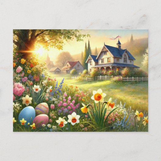 Landschaftlich thematisierte Ostern Postkarte! Postkarte (Vorderseite)