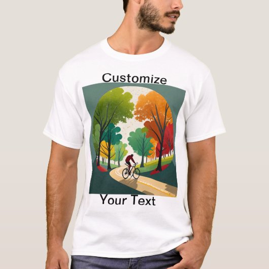 Landschaftlich Trail T - Shirt Fahrrad individuell (Vorderseite)