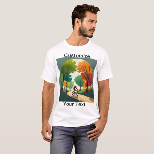 Landschaftlich Trail T - Shirt Fahrrad individuell (Vorne ganz)
