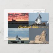 Landschaftlich West Lighthouse (Cleveland, Ohio) P Postkarte (Vorne/Hinten)