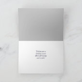 Landschaftlich Winter Willows Weihnachtskarte Feiertagskarte (Innenseite)