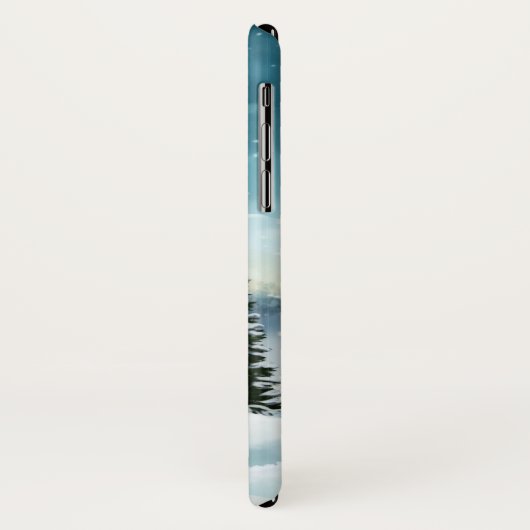 Landschaftlich Winter Wonderland Aquarellmalerei Case-Mate iPhone Hülle (Hinten/Links)