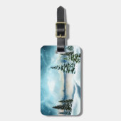 Landschaftlich Winter Wonderland Aquarellmalerei Gepäckanhänger (Vorderseite vertikal)