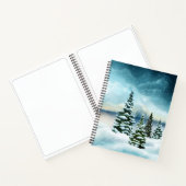 Landschaftlich Winter Wonderland Aquarellmalerei Notizblock (Innenseite)