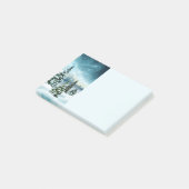 Landschaftlich Winter Wonderland Aquarellmalerei Post-it Klebezettel (angewinkelt)