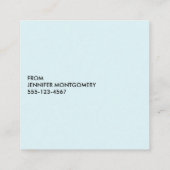 Landschaftlich Winter Wonderland Aquarellmalerei Quadratische Visitenkarte (Rückseite)