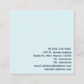 Landschaftlich Winter Wonderland Aquarellmalerei Quadratische Visitenkarte (Rückseite)