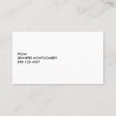 Landschaftlich Winter Wonderland Aquarellmalerei Visitenkarte (Rückseite)