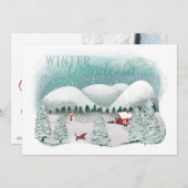 Landschaftlich Winter Wonderland Feiertagskarte (Vorne/Hinten)