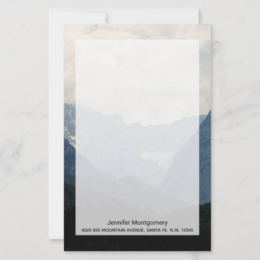 Landschaftliche Alpen Foto (Vorderseite)