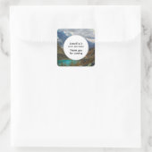 Landschaftliche Alpen Foto Geburtstag Danke Quadratischer Aufkleber (Tasche)