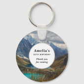 Landschaftliche Alpen Foto Geburtstag Danke Schlüsselanhänger (Vorderseite)