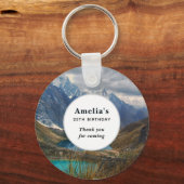 Landschaftliche Alpen Foto Geburtstag Danke Schlüsselanhänger (Vorderseite)