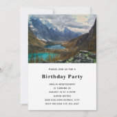 Landschaftliche Alpen Foto Geburtstag Einladung (Vorderseite)