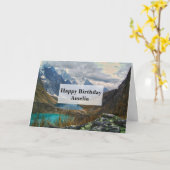 Landschaftliche Alpen Foto Geburtstag Karte (Gelbe Blume)