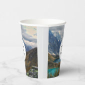 Landschaftliche Alpen Foto Geburtstag Pappbecher (Rechts)