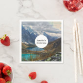 Landschaftliche Alpen Foto Geburtstag Serviette (Beispiel)