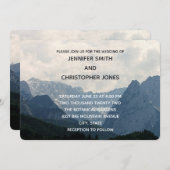 Landschaftliche Alpen Foto Hochzeit in der Natur Einladung (Vorne/Hinten)