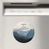 Landschaftliche Alpen Foto Hochzeit in der Natur Magnet (In Situ (Geschirrspüler))